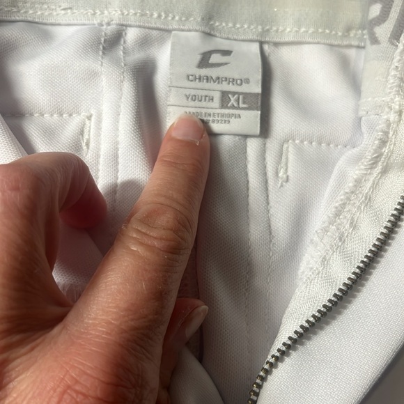 NWT white/red piping baseball pants and two other pairs of white/red pants - Picture 5 of 10